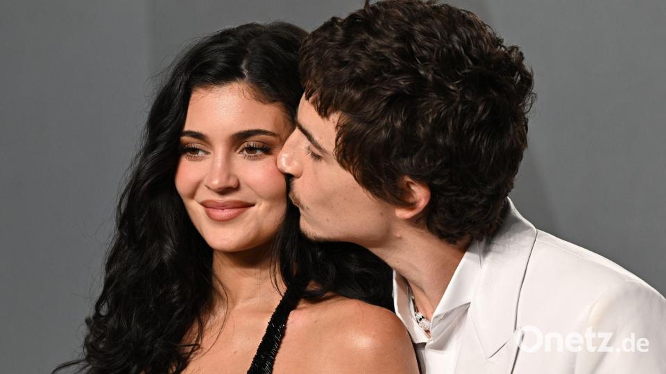 Kylie Jenner und Timothée Chalamet. Bild: Doug Peters/PA Wire/dpa