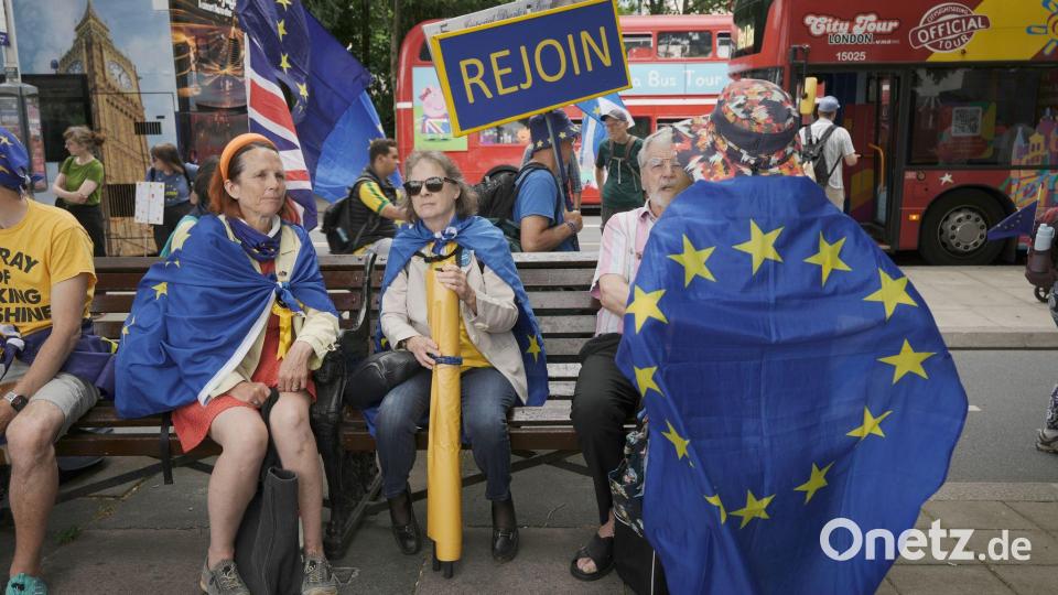 Viele Britinnen und Briten halten den Brexit inzwischen für einen Fehler. (Archivbild) Bild: Jeff Moore/PA Wire/dpa