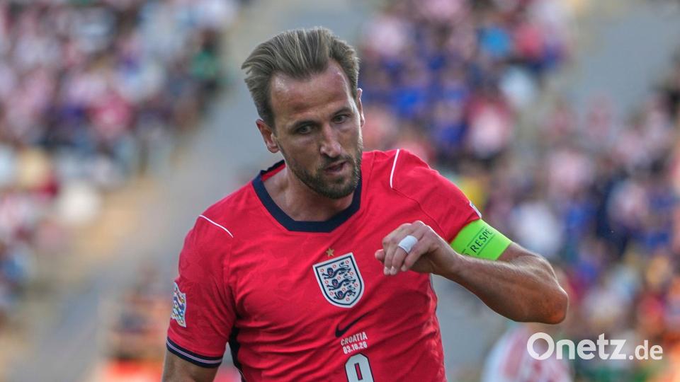 Steht vor einem historischen Einsatz: Englands Kapitän Harry Kane. Bild: Darko Bandic/AP/dpa