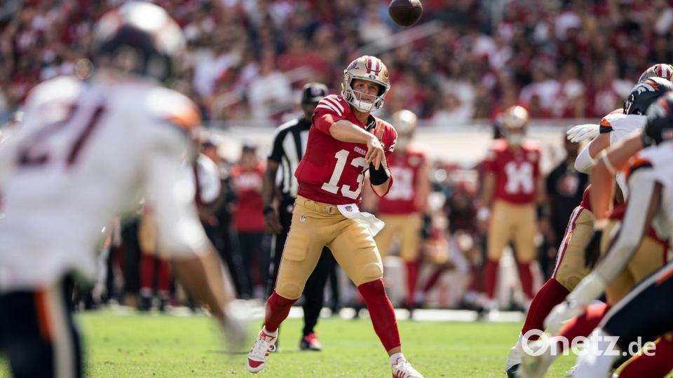 Brock Purdy hat die 49ers zum vierten Sieg im vierten Spiel geführt. Bild: Stephen Lam/San Francisco Chronicle/AP/dpa