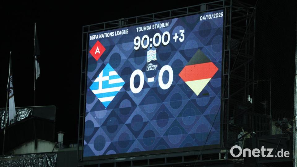 Das 0:0 in Griechenland hat die Ausgangslage in der Nations League nicht verbessert. Bild: Christian Charisius/dpa