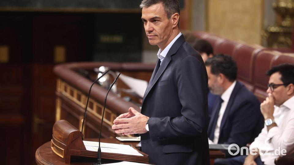 Seine Regierung habe viel erreicht, es blieben aber viele Probleme zu lösen, sagte Sánchez bei seiner Ankündigung. (Archivbild) Bild: Eduardo Parra/EUROPA PRESS/dpa