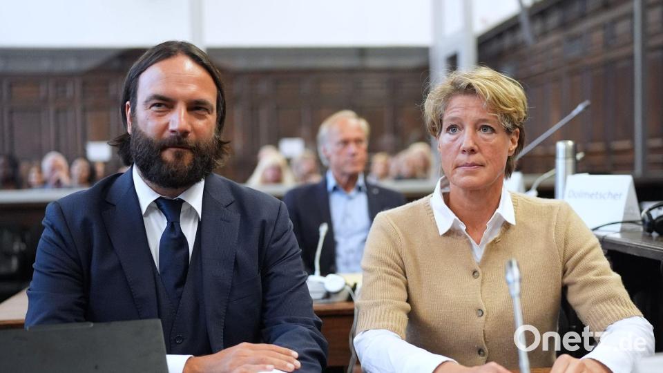 Christina Block bestreitet die Vorwürfe der Anklage. Bild: Marcus Brandt/dpa pool/dpa