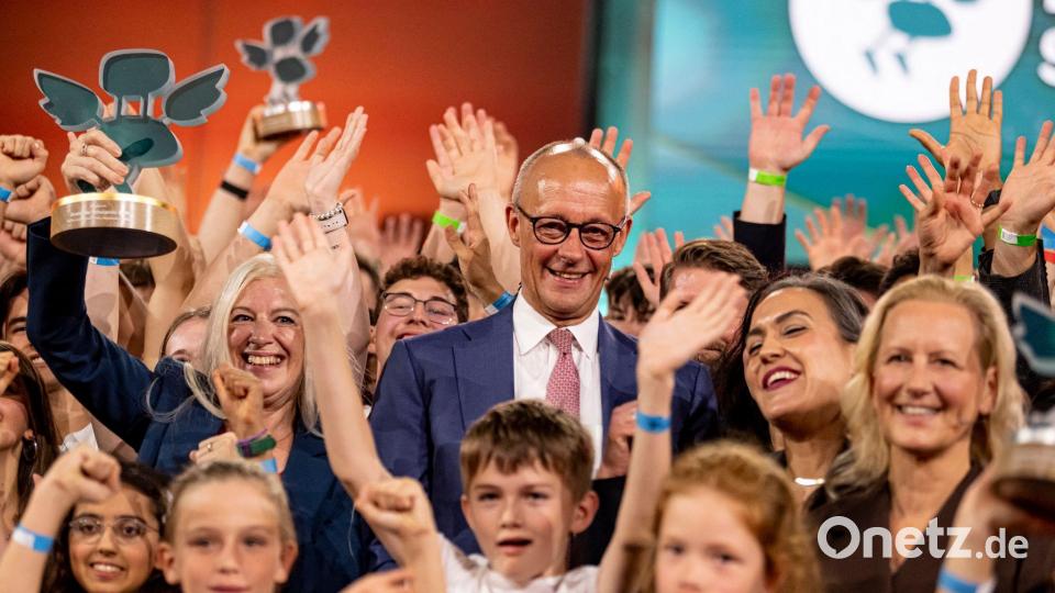 Beim Deutschen Schulpreis gab es für Merz endlich mal positive Impulse. (Archivfoto) Bild: Fabian Sommer/dpa