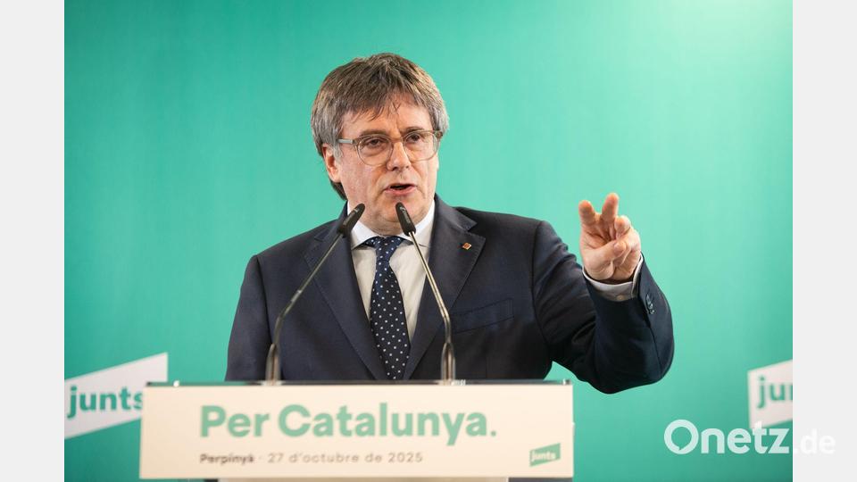 Der Haftbefehl gegen den katalanischen Separatistenführer Carles Puigdemont ist aufgehoben worden. Der 63-Jährige kann damit nach fast neun Jahren im Exil in die Heimat zurückkehren. (Archivbild) Bild: Glòria Sánchez/EUROPA PRESS/dpa
