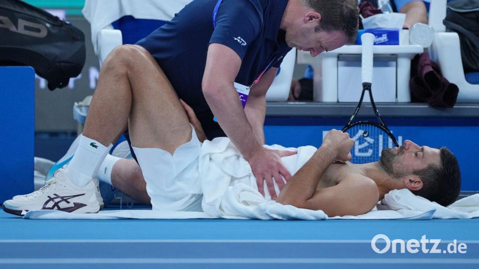 Körperlich hat Djokovic weiter Probleme. Bild: Achmad Ibrahim/AP/dpa