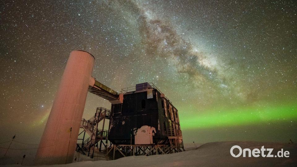 „IceCube“ – ein Kubikkilometer Eis, der mit Sensoren ausgestattet ist. (Archivbild) Bild: Yuya Makino/IceCube/NSF/dpa