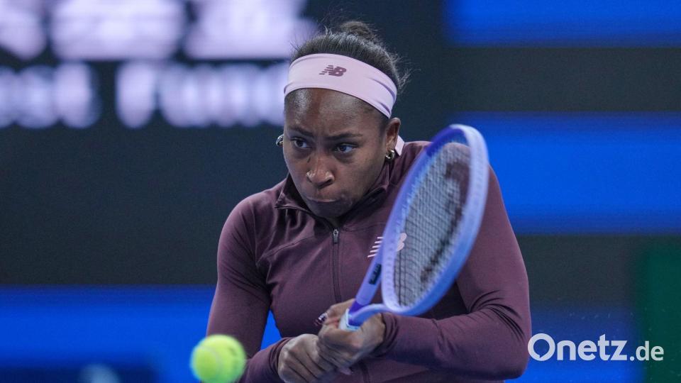 Beim Turnier in Peking gab es eine Kontroverse um Coco Gauff. Bild: Achmad Ibrahim/AP/dpa