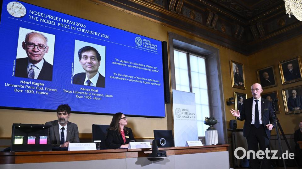 Nobelpreis für Chemie 2026 geht an Henri Kagan und Kenso Soai Bild: Fredrik Sandberg/TT News Agency/AP/dpa