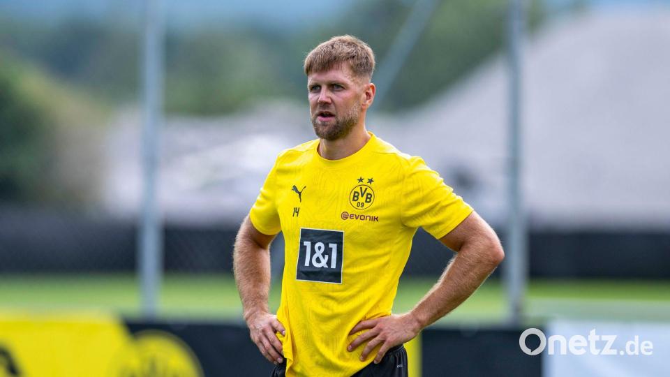 Niclas Füllkrug blickt gerne auf seine Zeit in Dortmund zurück. (Archivbild) Bild: David Inderlied/dpa