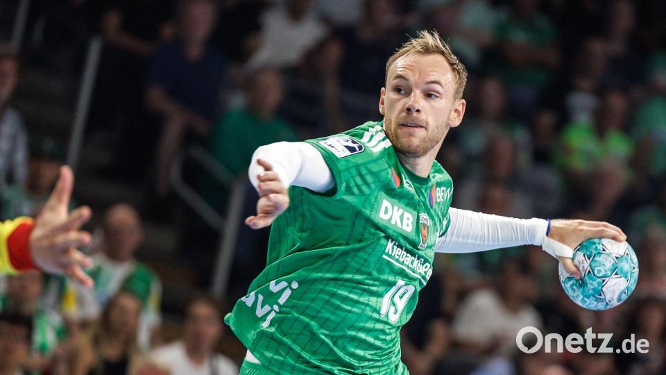 Welthandballer Mathias Gidsel war einmal mehr bester Füchse-Schütze. (Archivbild) Bild: Andreas Gora/dpa