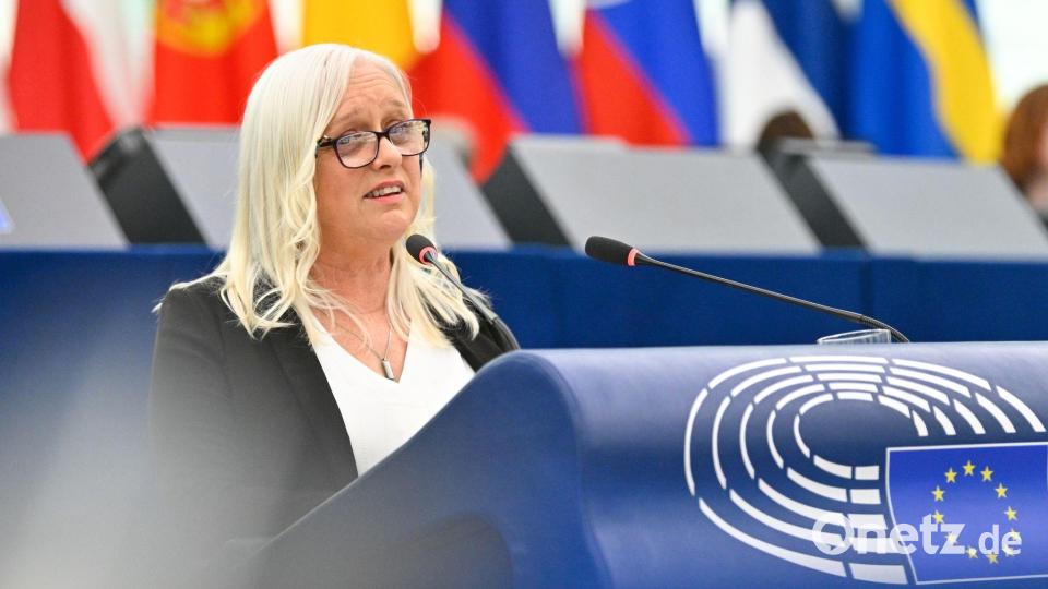 Die Irin Jackie Fox kämpft nach dem Suizid ihrer Tochter auch auf europäischer Ebene für neue Gesetze gegen Cybermobbing und digitale Gewalt. (Handout) Bild: EP Philippe STIRNWEISS/European Union 2026/dpa
