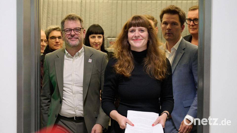 Bei den Gesprächen zur Regierungsbildung zwischen Linke, Grünen und SPD gibt es Fortschritte. Bild: Annette Riedl/dpa