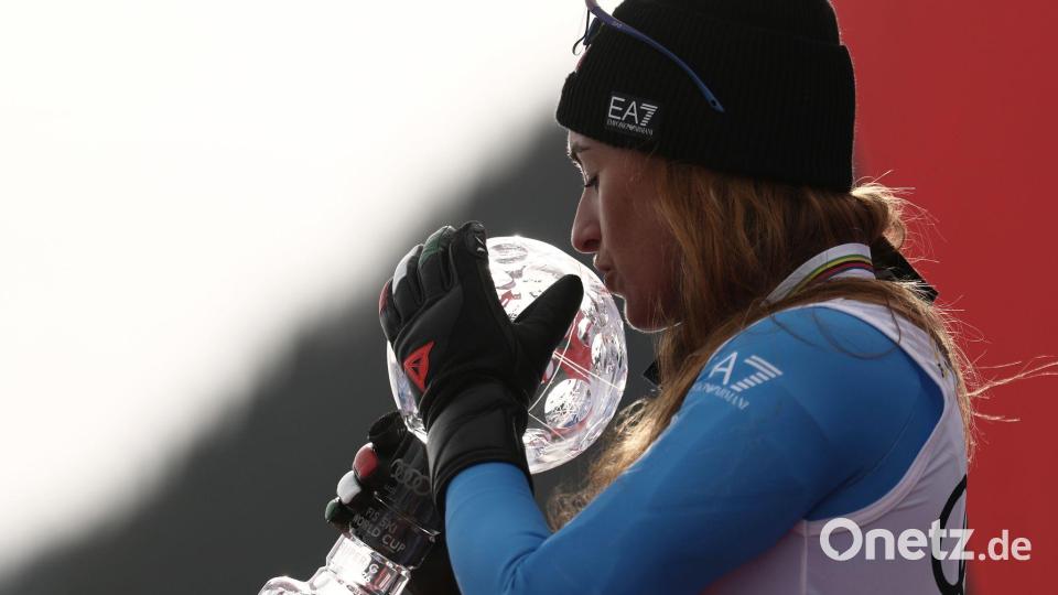 Im vergangenen Winter gewann Sofia Goggia den Super-G-Gesamtweltcup. (Archivbild) Bild: Gabriele Facciotti/AP/dpa