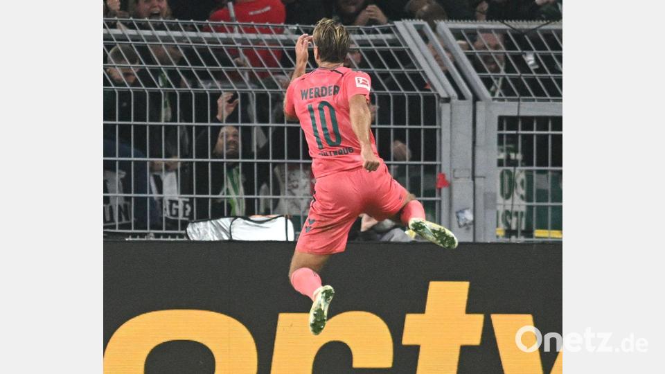 Füllkrug trifft zum 2:2 bei seinem Ex-Club. Bild: Bernd Thissen/dpa