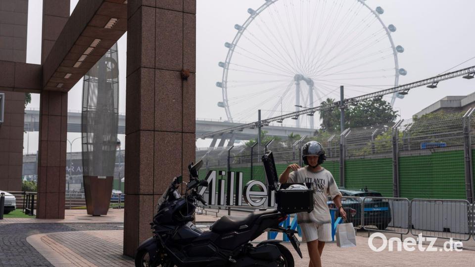 Starker Smog in Singapur. Bild: Ng Han Guan/AP/dpa