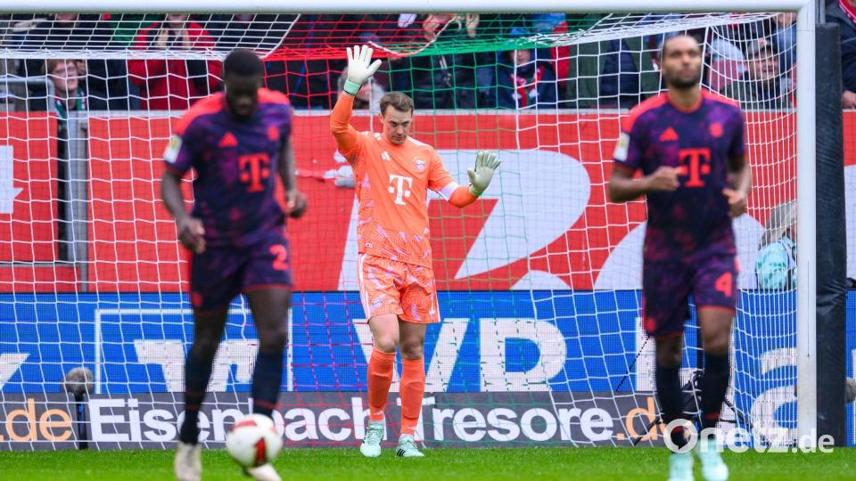 Bayern-Torwart Manuel Neuer nach seinem fatalen Patzer. Bild: Tom Weller/dpa