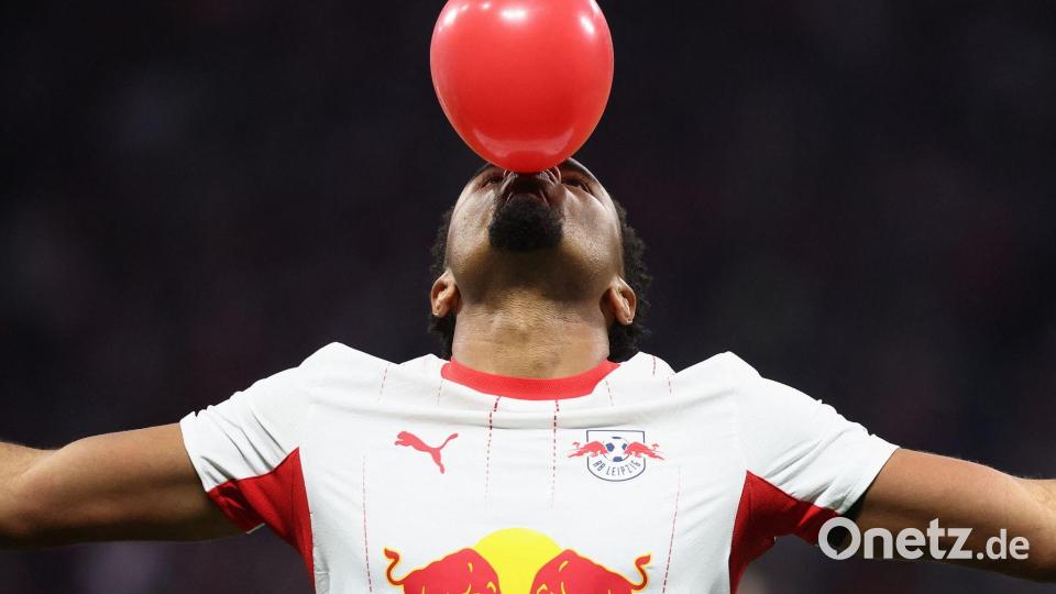 Christopher Nkunku traf in der ersten Halbzeit dreifach. Bild: Jan Woitas/dpa