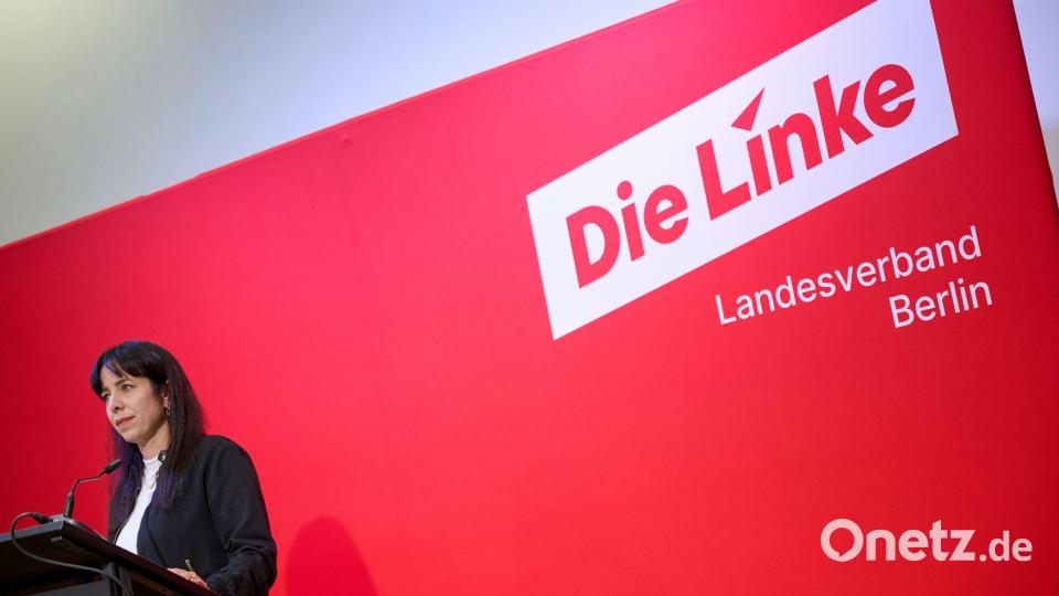 Elif Eralp will für die Linke Regierende Bürgermeisterin in Berlin werden. (Archivbild) Bild: Sebastian Gollnow/dpa