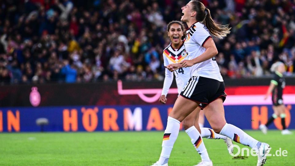 Empfahl sich gegen Australien: Angreiferin Melissa Kössler. Bild: Sebastian Christoph Gollnow/dpa