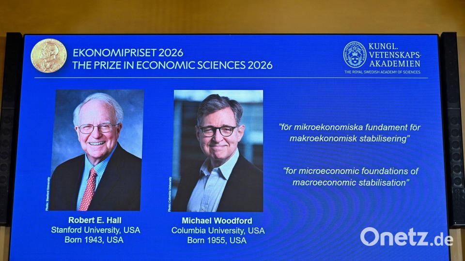 Robert E. Hall und Michael Woodford arbeiten an den US-Eliteuniversitäten Stanford und Columbia. Bild: Anders Wiklund/TT News Agency via AP/dpa