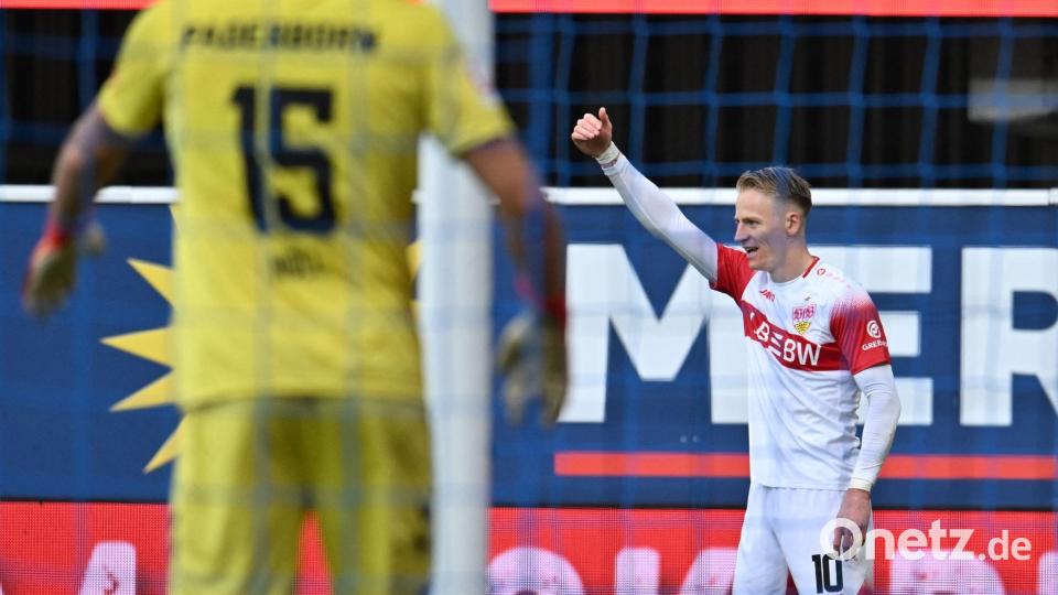 VfB-Profi Chris Führich präsentiert sich gerade in starker Form. (Archivbild) Bild: Swen Pförtner/dpa