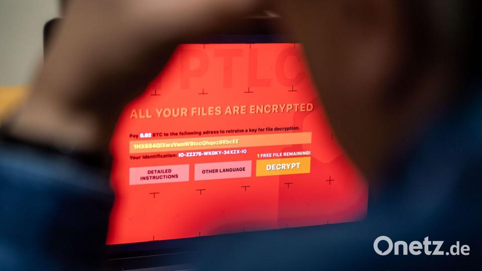 Bei dem Angriff in Eichstätt scheint es sich um Erpressungssoftware zu handeln. (Symbolbild) Bild: Lino Mirgeler/dpa