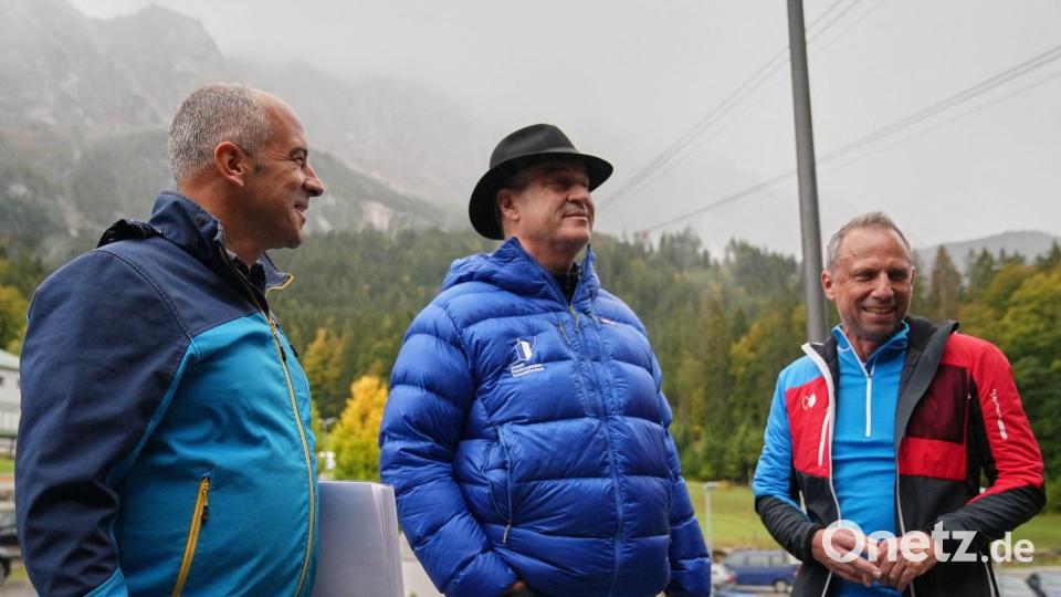 Die Alpen sind besonders stark vom Klimawandel betroffen. Auf der Zugspitze informiert sich Markus Söder über aktuelle Forschungsprojekte zu Geo-Risiken. Bild: Ehsan Monajati/dpa