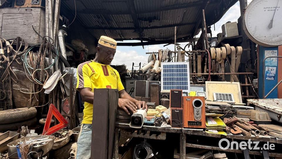Ein Teil des Elektroschrotts gelangt trotz Exportverboten illegal nach Afrika, etwa als angeblich funktionsfähige Gebrauchtware. Bild: Christina Peters/dpa