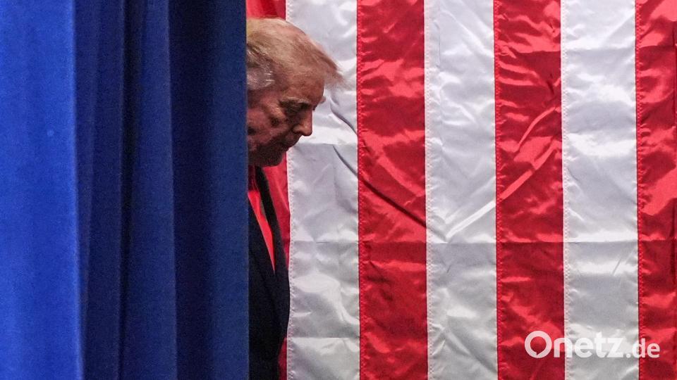 US-Präsident Donald Trump trifft zu einer Wahlkampfveranstaltung ein. Bild: Alex Brandon/AP/dpa