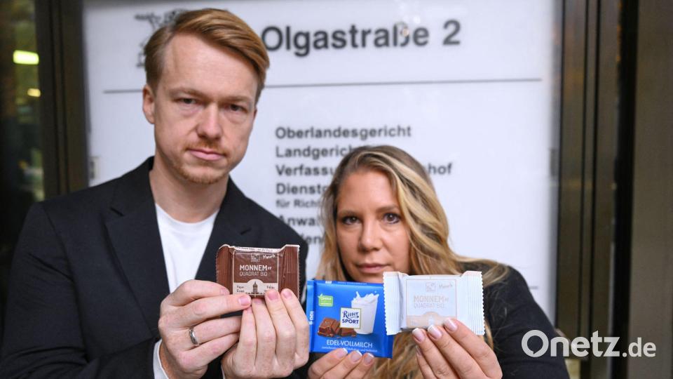 Ritter Sport hat die Wacker GmbH aus Mannheim verklagt, weil sie durch den quadratischen Haferriegel der Firma ihre Markenrechte verletzt sieht - die Geschäftsführer Matteo und Melanie Wacker wehren sich vor Gericht. Bild: Bernd Weißbrod/dpa