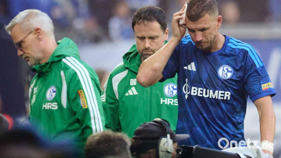Gebrauchter Tag für Edin Dzeko und Schalke 04. Bild: Bernd Thissen/dpa