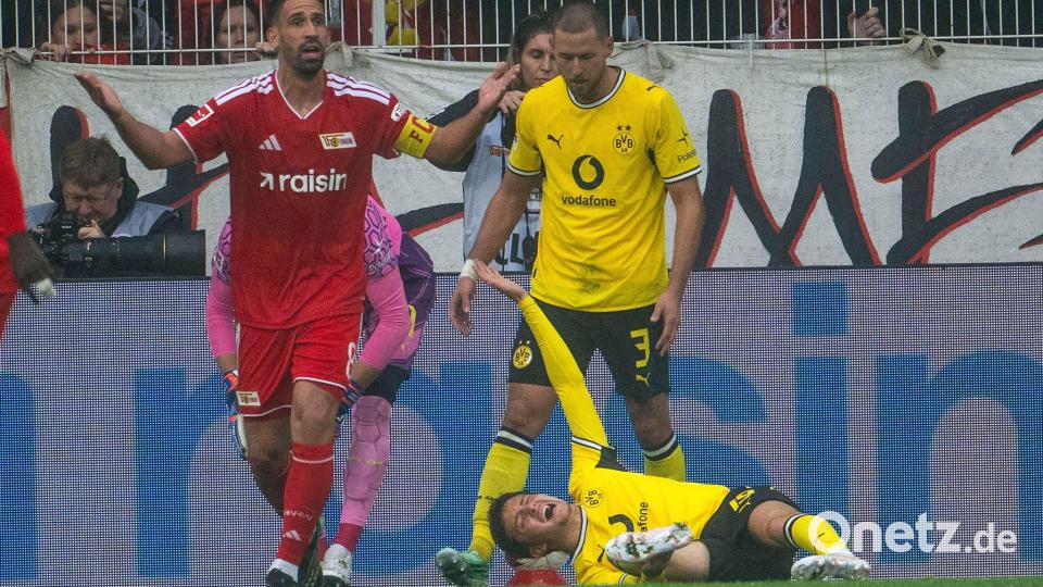 Konstantinos Karetsas wurde verletzt ausgewechselt. Bild: Julius Frick/dpa