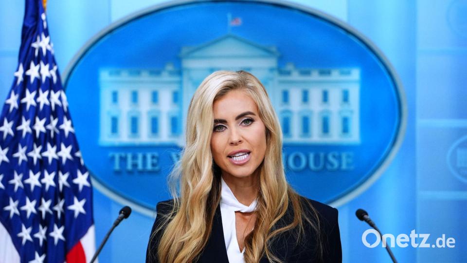 Bei ihrem ersten Auftritt als Trumps Sprecherin wirkte Zacharia stellenweise nervös. (Archivfoto) Bild: Julia Demaree Nikhinson/AP/dpa