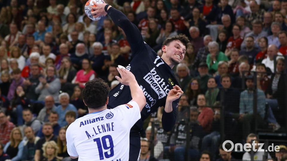 Marko Grigic war in der Anfangsphase der spielbestimmende Flensburger. (Archivbild) Bild: Michael Hundt/dpa