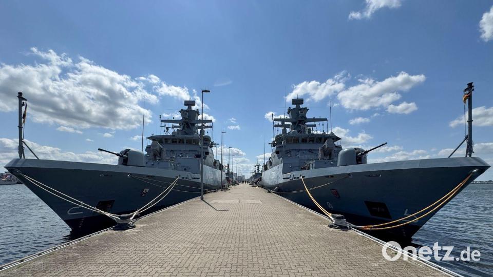 Der Marinestützpunkt Hohe Düne in Warnemünde ist Standort des 1. Korvettengeschwaders. Bild: Stefan Sauer/dpa
