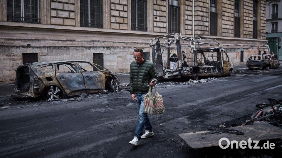 In Paris und anderen Städten hinterließen Randalierer eine Spur der Verwüstung. Bild: Kiran Ridley/AFP/dpa