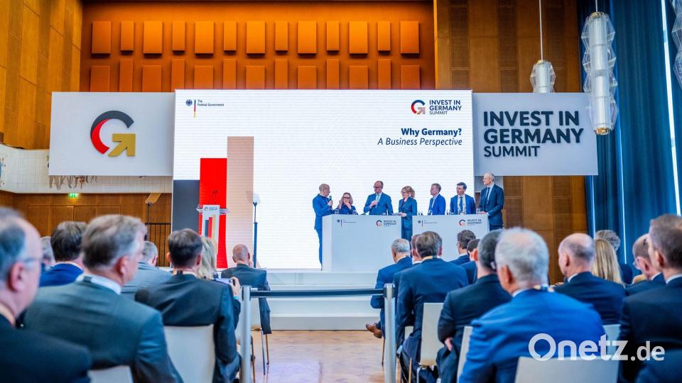 Der Kanzler sprach von Milliarden-Investitionen in Deutschland. Bild: Michael Kappeler/dpa