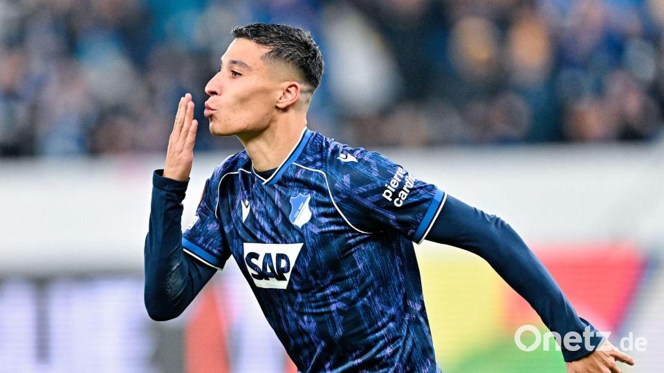 Der Däne Adam Daghim jubelt nach dem 2:0 für Hoffenheim. Bild: Uwe Anspach/dpa