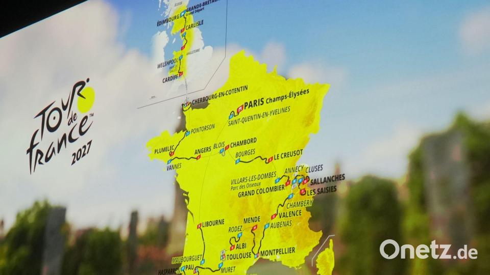 Von Edinburgh nach Paris - das ist die Tour-Strecke 2027 Bild: Thibault Camus/AP/dpa