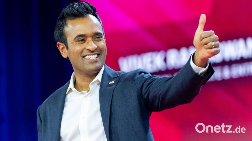 Ramaswamys Wahlkampfvideo sorgt für Kritik. (Archivbild) Bild: Alex Brandon/AP/dpa