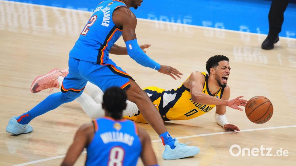 Haliburtons bis dato letzter Einsatz im NBA-Finale 2025. (Archivbild) Bild: Nate Billings/AP/dpa