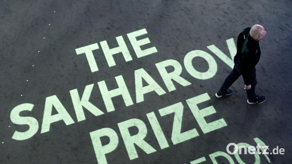 Der Sacharow-Preis wird jedes Jahr verliehen. (Archivbild) Bild: Pascal Bastien/AP/dpa