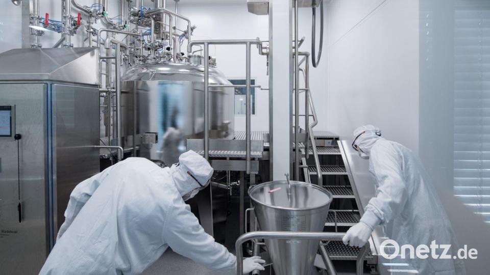 Pharmaproduktion: Der Handelsstreit mit Trump belastet Arzneihersteller. (Symbolbild) Bild: Hendrik Schmidt/dpa-Zentralbild/dpa