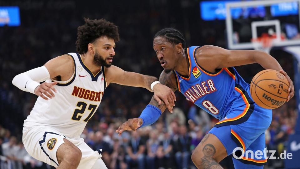 Jalen Williams (r.) war Topscorer bei den Oklahoma City Thunder. Bild: Nate Billings/AP/dpa
