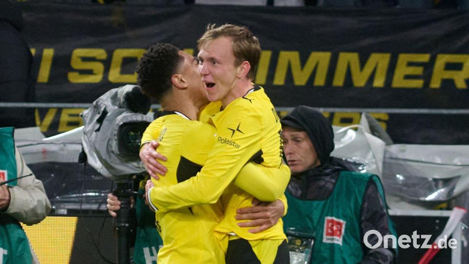Schoss das späte Siegtor für Borussia Dortmund: Joker Maximilian Beier. Bild: Bernd Thissen/dpa
