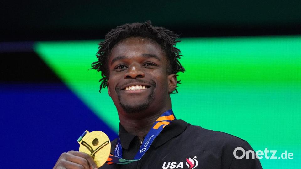 Gold am Boden: Frederick Richards. Bild: Francisco Seco/AP/dpa