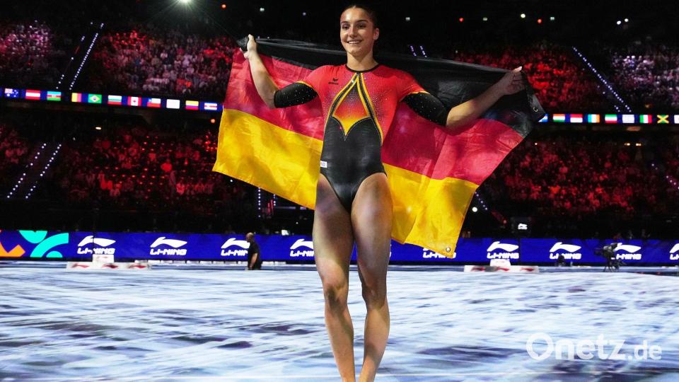 Jubel über WM-Silber: Helen Kevric. Bild: Francisco Seco/AP/dpa