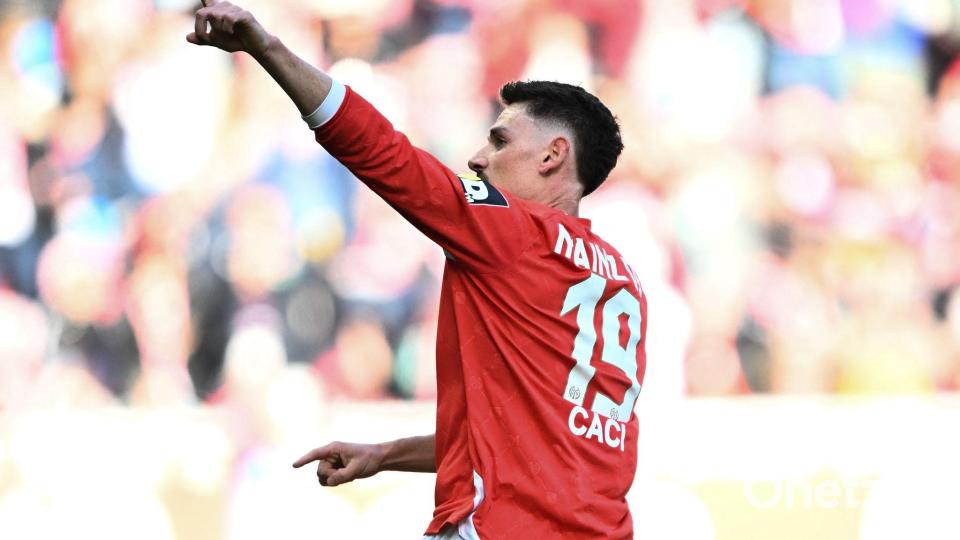 Traf vor der Pause zum Anschluss für Mainz: Anthony Caci. Bild: Florian Wiegand/dpa