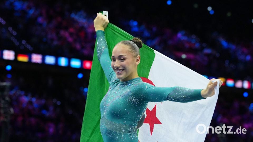 Kaylia Nemour feiert ihren zweiten WM-Titel Bild: Patrick Post/AP/dpa